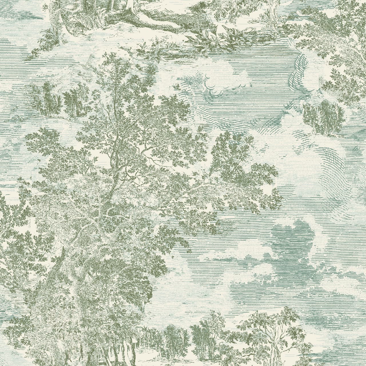 Surface Style Serene Scenes Toile Peel & Stick Wallpaper